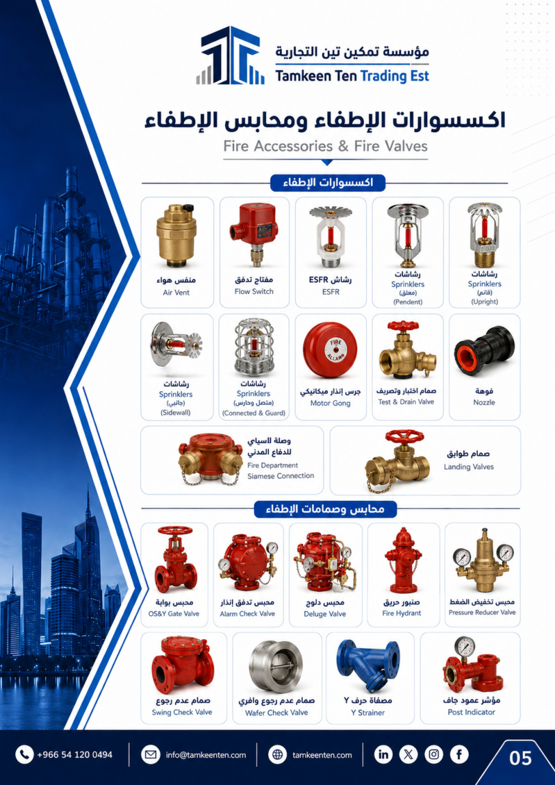 اكسسوارات ومحابس الإطفاء