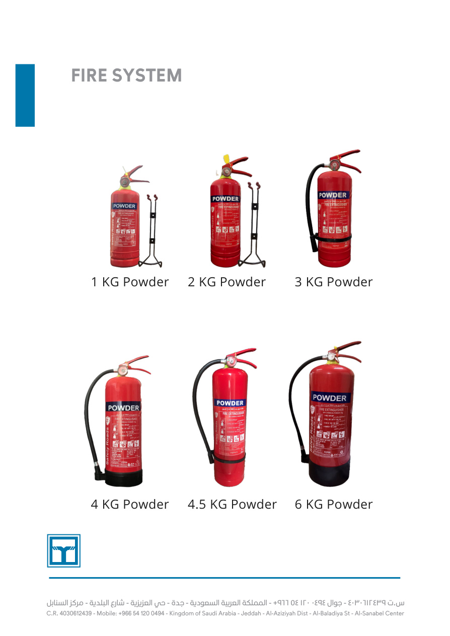 Powder fire extinguishers